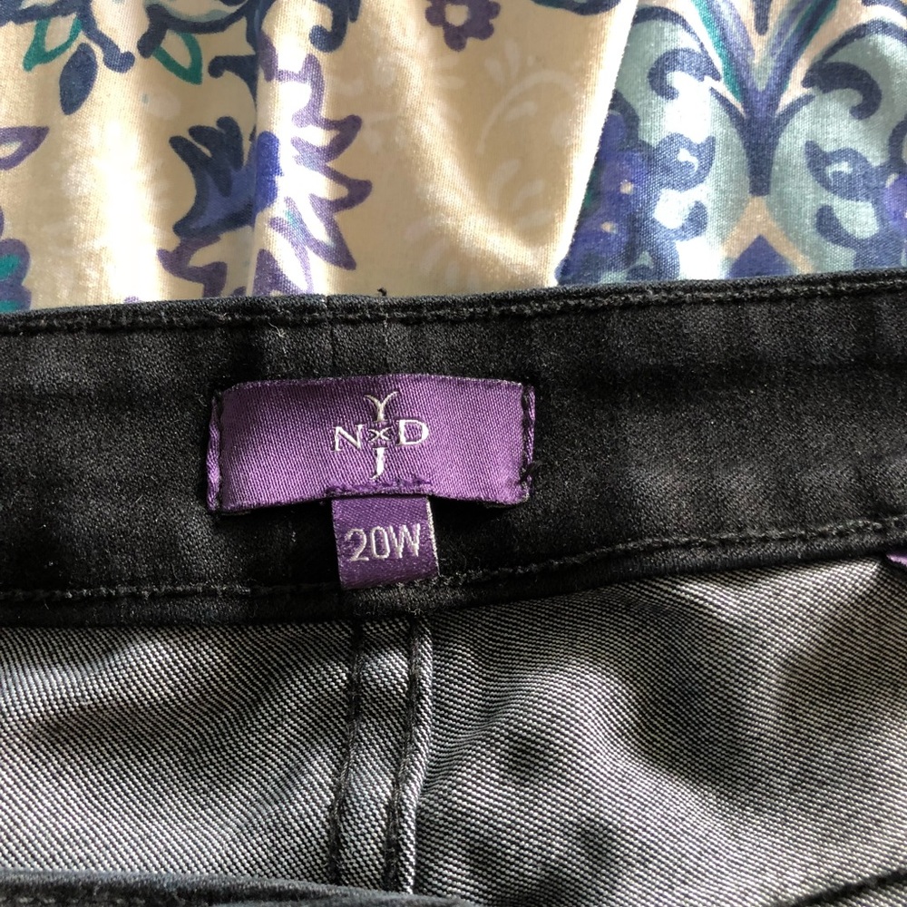 Nydj size 20 black straight leg